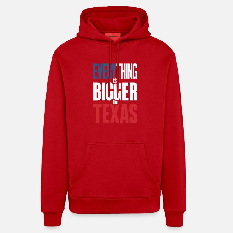 État du Texas Texans Texas - Sweat à capuche bio décontracté fabriqué en UE - rouge