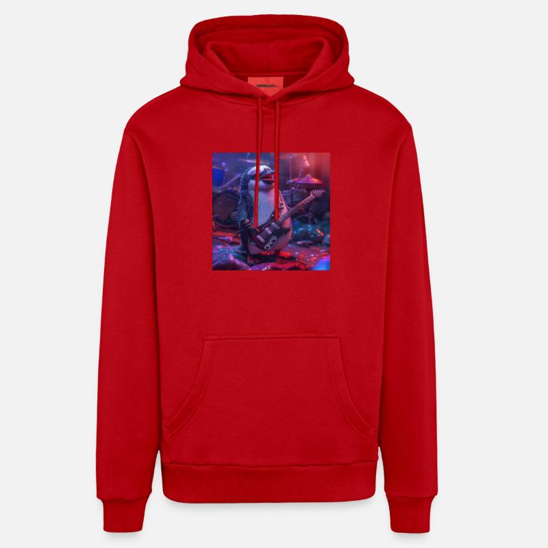 Pingouin - Sweat à capuche bio décontracté fabriqué en UE - rouge