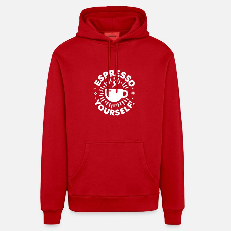Espresso vous-même ! - Sweat à capuche bio décontracté fabriqué en UE - rouge
