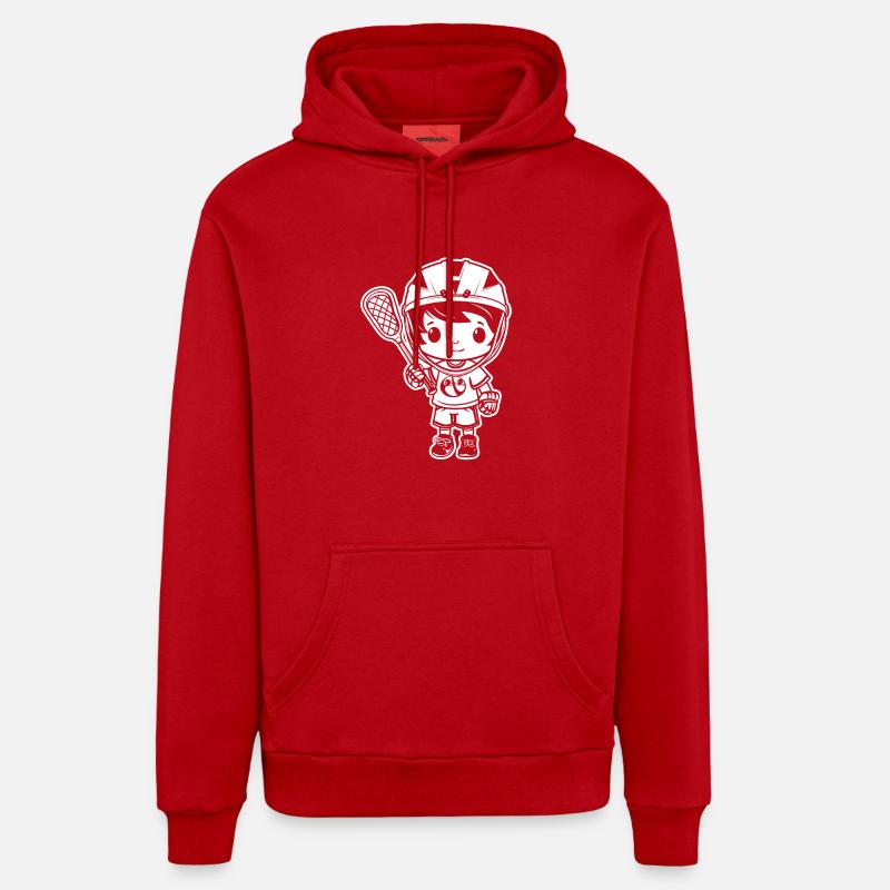 Garçon de crosse - Sweat à capuche bio décontracté fabriqué en UE - rouge