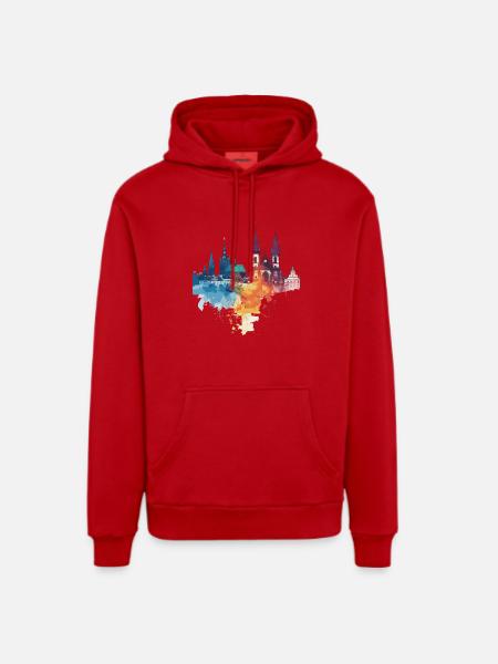 Elk - Organic Relaxed Hoodie Made in EU - red