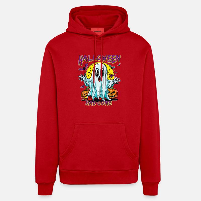 HALLOWEEN EST ARRIVÉ - Sweat à capuche bio décontracté fabriqué en UE - rouge