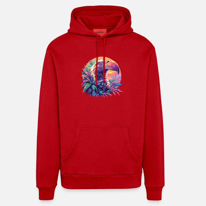 Dodos Dodo - Sweat à capuche bio décontracté fabriqué en UE - rouge