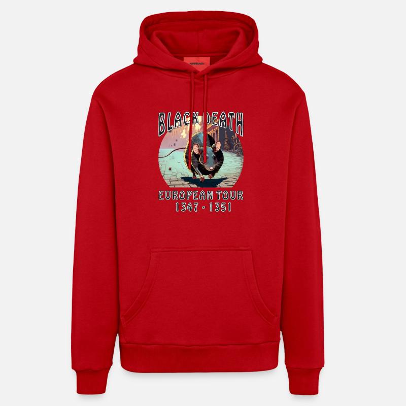 PESTE NOIRE CHEZ LE RAT - Sweat à capuche bio décontracté fabriqué en UE - rouge