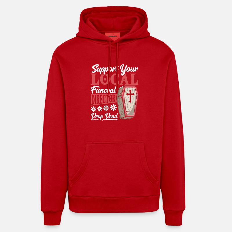 Soutenez votre section locale - Sweat à capuche bio décontracté fabriqué en UE - rouge