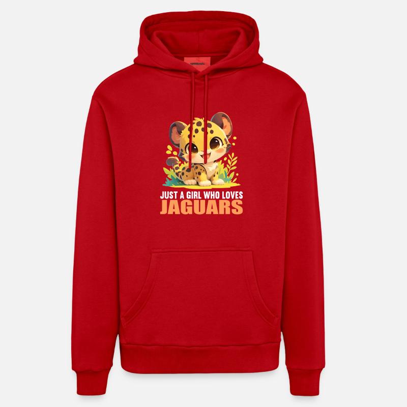 Jaguars Jaguar - Sweat à capuche bio décontracté fabriqué en UE - rouge
