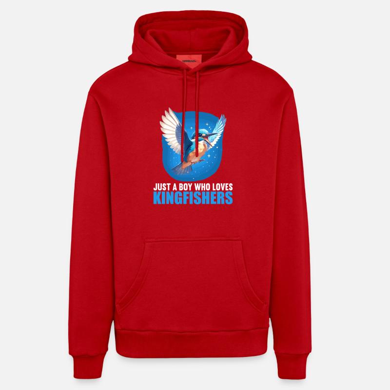 Martin-pêcheur Martin-pêcheur - Sweat à capuche bio décontracté fabriqué en UE - rouge