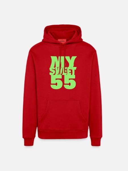 Süß 55 - Organic Relaxed Hoodie Made in EU - Rot