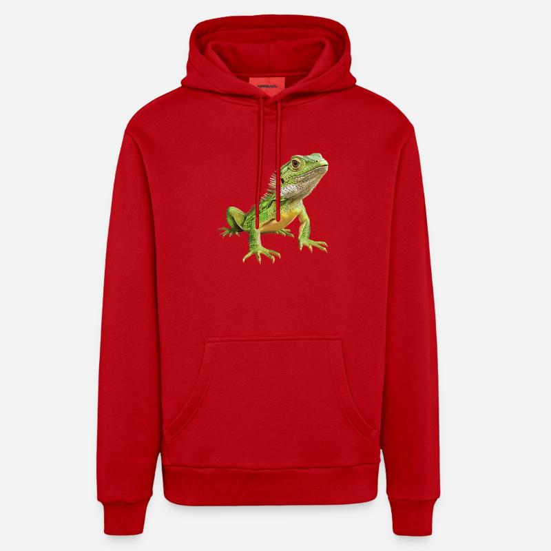 Eidechsen Eidechse - Organic Relaxed Hoodie Made in EU - Rot