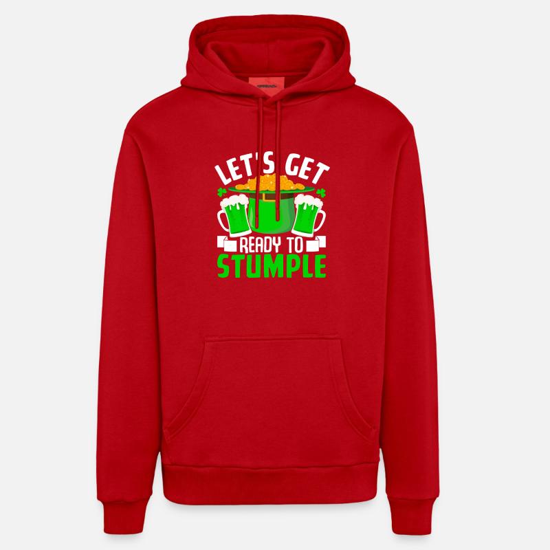 Préparons-nous à Stumple - Sweat à capuche bio décontracté fabriqué en UE - rouge