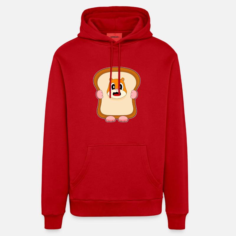 Pain de hamster - Sweat à capuche bio décontracté fabriqué en UE - rouge