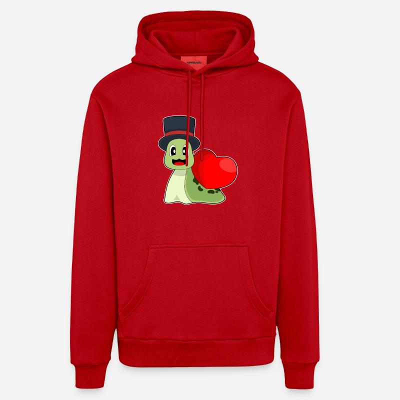 Escargot Marié Cylindre Mariage - Sweat à capuche bio décontracté fabriqué en UE - rouge