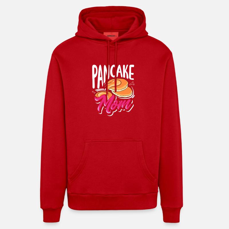 Crêpes Maman Petit-déjeuner Amour - Sweat à capuche bio décontracté fabriqué en UE - rouge