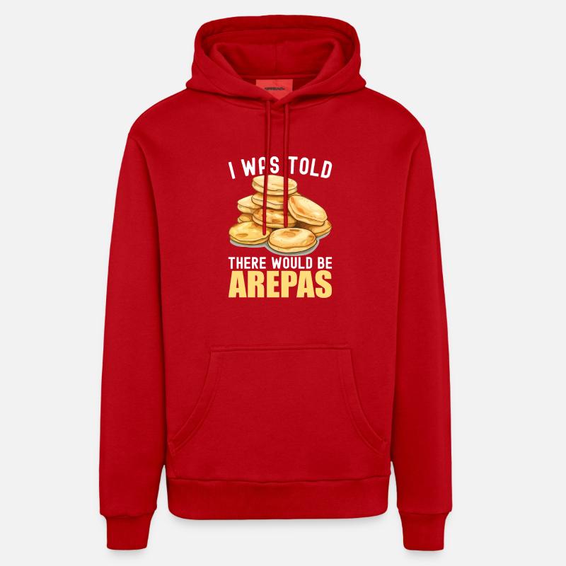 Arepas vénézuélienne - Sweat à capuche bio décontracté fabriqué en UE - rouge