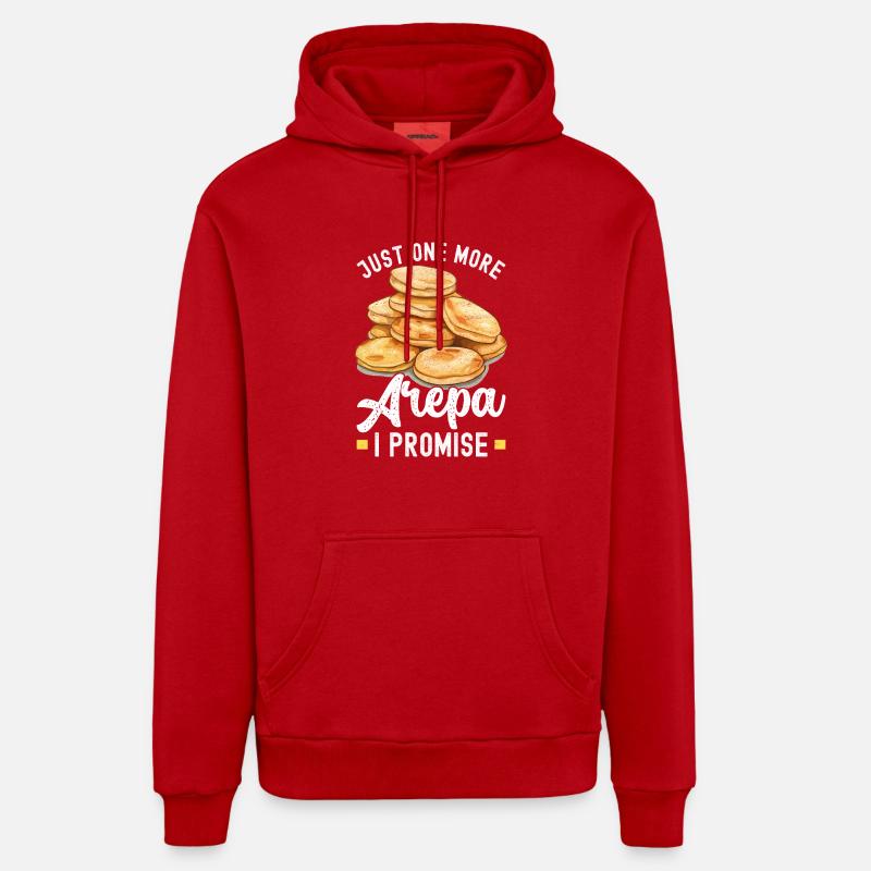 Arepas vénézuélienne - Sweat à capuche bio décontracté fabriqué en UE - rouge