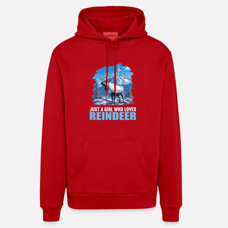 Renne Renne - Sweat à capuche bio décontracté fabriqué en UE - rouge