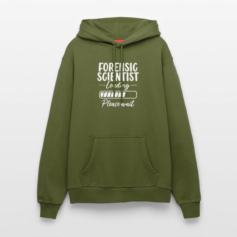 Forensic Science Loading Forensic Scientist Organic Relaxed Hoodie Made in EU