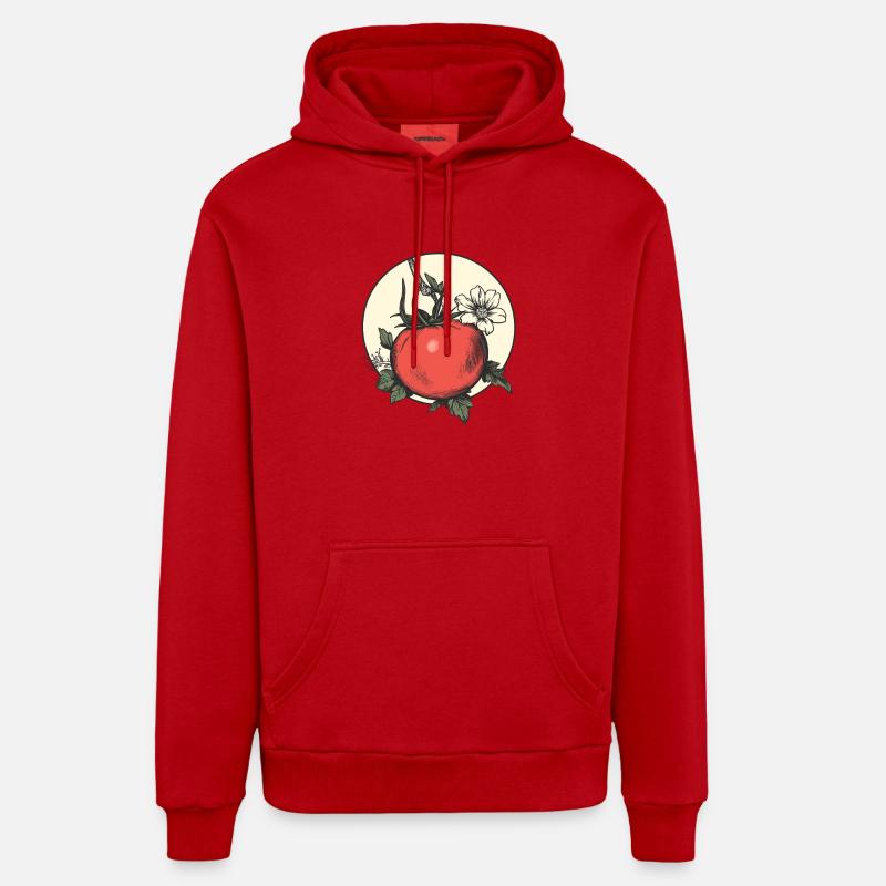 Tomate esthétique avec fleur - Sweat à capuche bio décontracté fabriqué en UE - rouge
