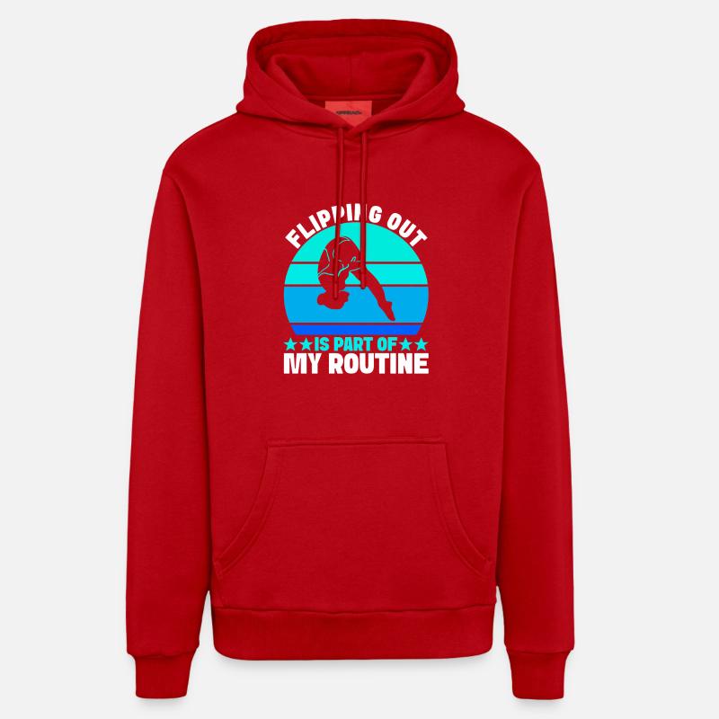Plongeoir - Sweat à capuche bio décontracté fabriqué en UE - rouge