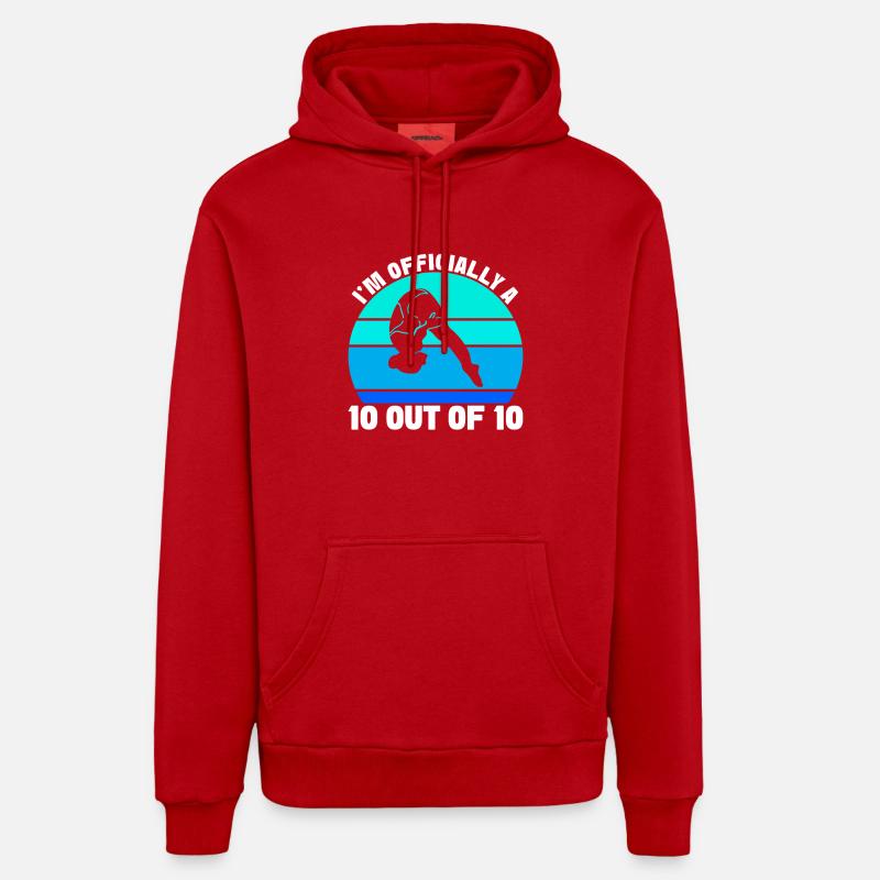 Plongeoir - Sweat à capuche bio décontracté fabriqué en UE - rouge