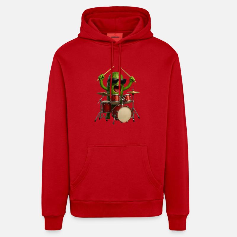 Tambours de citrouille aux épices - Sweat à capuche bio décontracté fabriqué en UE - rouge