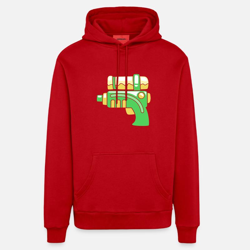 Pistolet à eau - Sweat à capuche bio décontracté fabriqué en UE - rouge