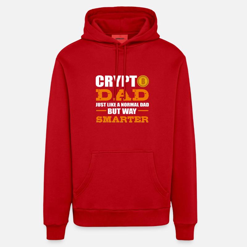 Le bitcoin - Sweat à capuche bio décontracté fabriqué en UE - rouge