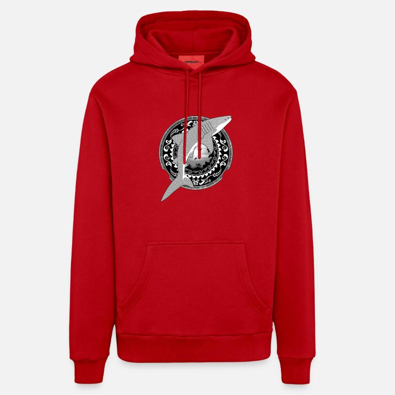 Requin-baleine hawaïen - Sweat à capuche bio décontracté fabriqué en UE - rouge
