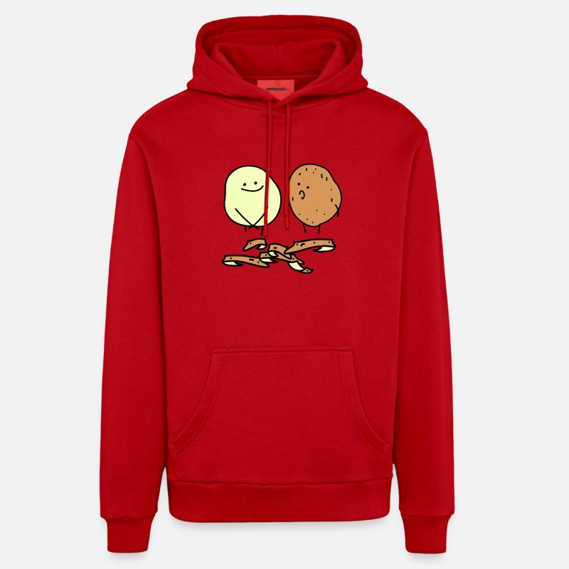 FKK (b) - Sweat à capuche bio décontracté fabriqué en UE - rouge