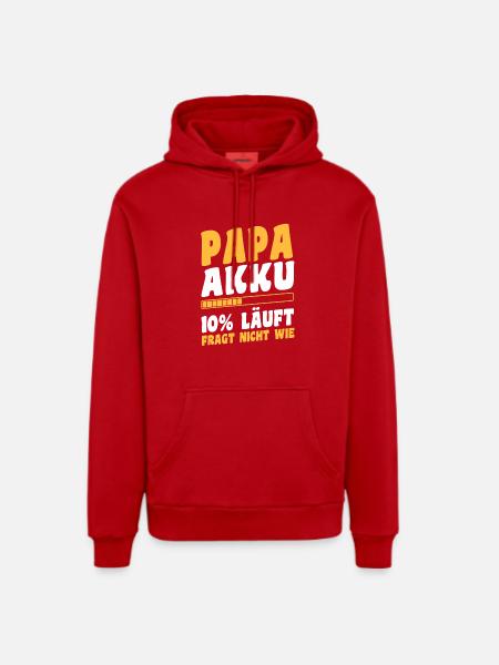 Father Team Dad - Organic Relaxed Hoodie Made in EU - red