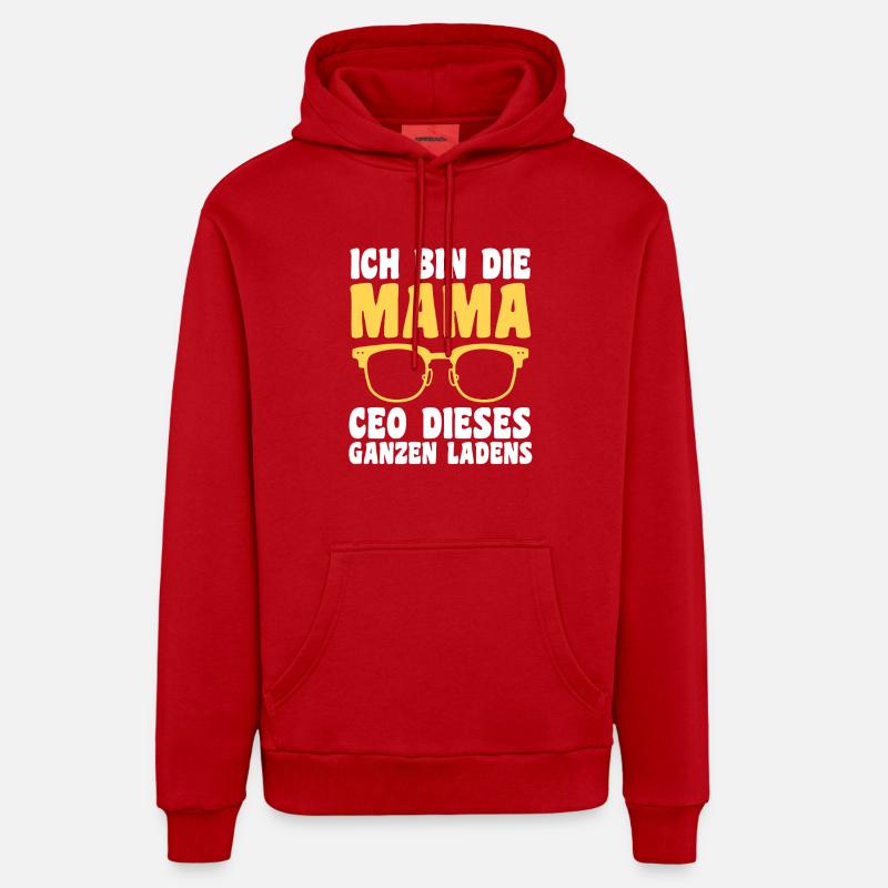 Mutter Team Mama - Organic Relaxed Hoodie Made in EU - Rot