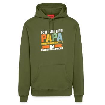 Vater Team Papa - Organic Relaxed Hoodie Made in EU - MOSS GREEN - Vorne
