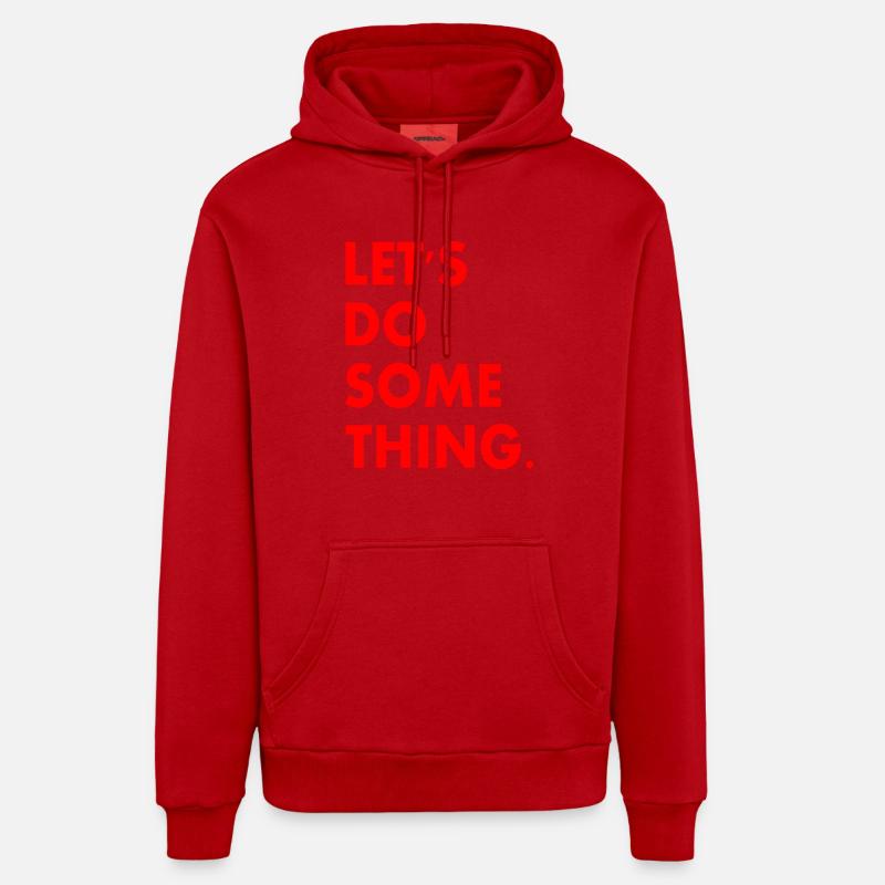 lets do something - Sweat à capuche bio décontracté fabriqué en UE - rouge