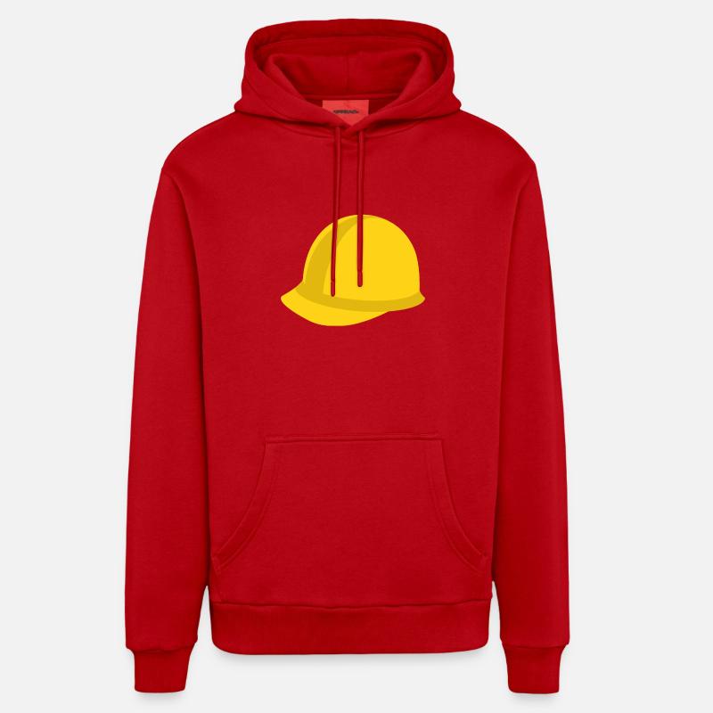 casque - Sweat à capuche bio décontracté fabriqué en UE - rouge