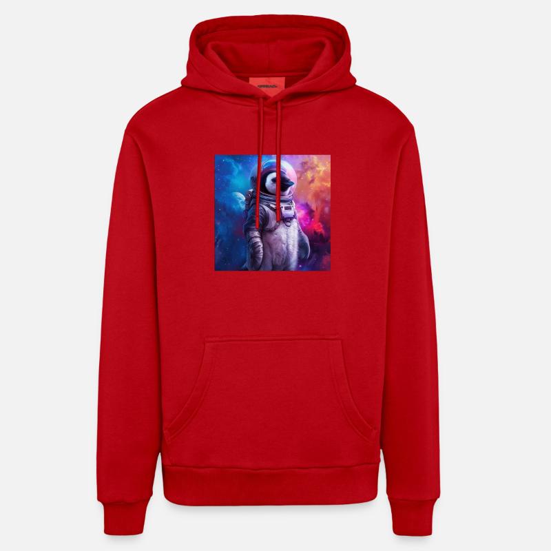 Pingouin - Sweat à capuche bio décontracté fabriqué en UE - rouge