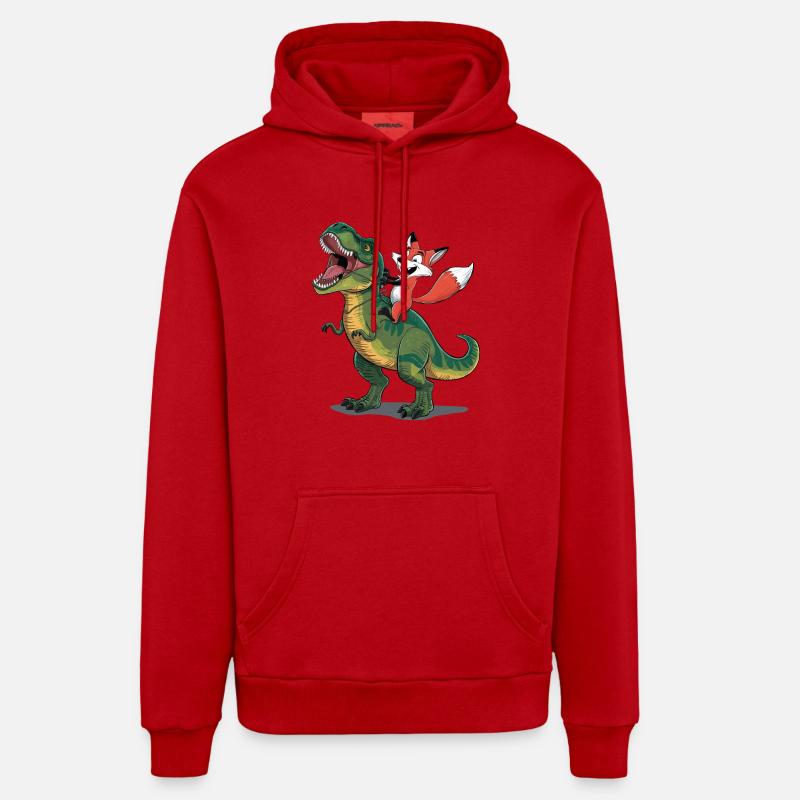 Fuchs - Organic Relaxed Hoodie Made in EU - Rot