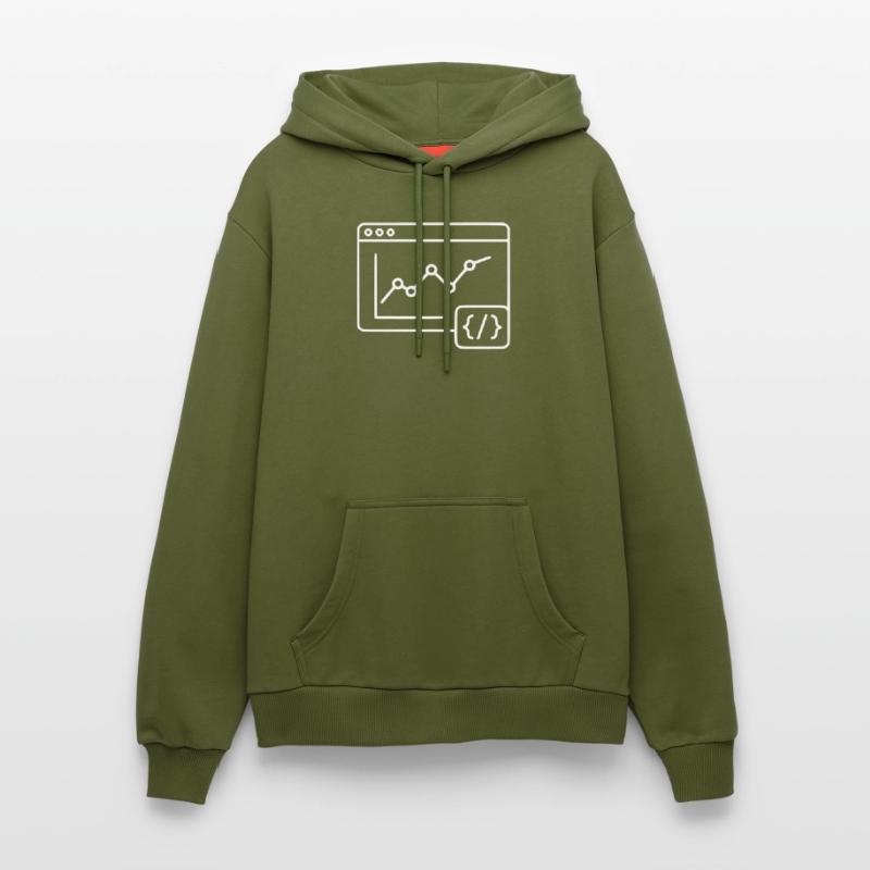 Web Analyse Chart Coding Browser Vektor Organic Relaxed Hoodie Made in EU