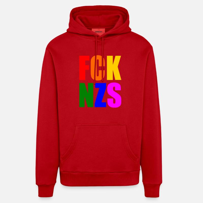 Fck nzs - Sweat à capuche bio décontracté fabriqué en UE - rouge