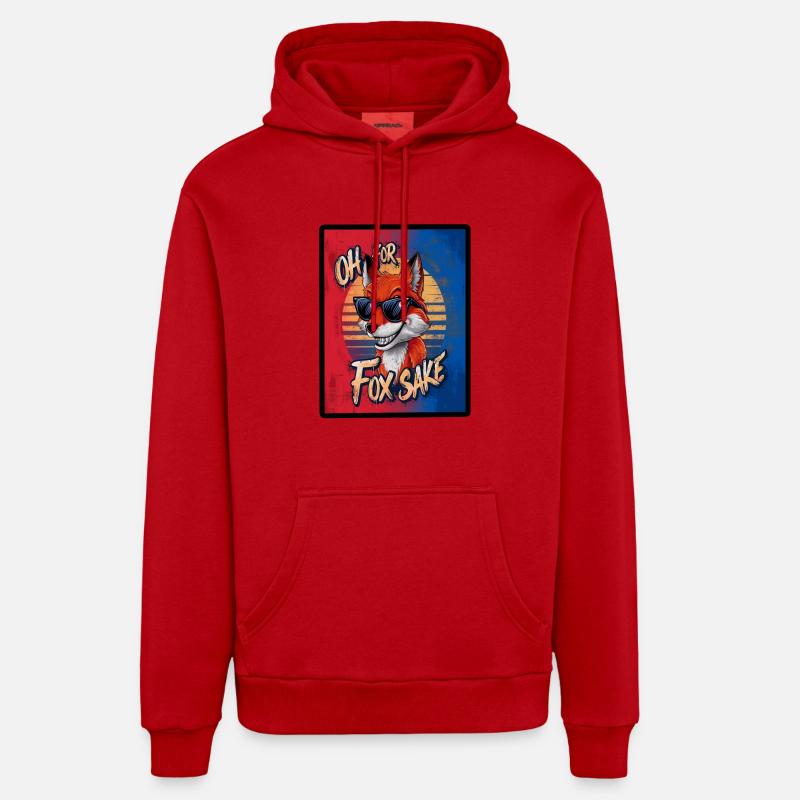 Oh For Fox Sake - Sweat à capuche bio décontracté fabriqué en UE - rouge