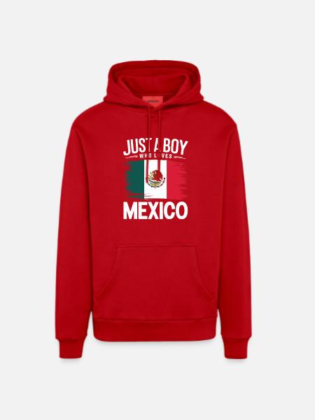 Mexico Mexico Mexican Spanish - Organic Relaxed Hoodie Made in EU - red