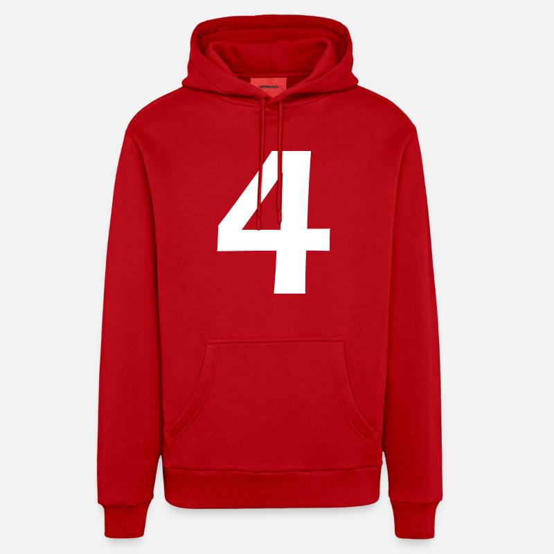 4 - Sweat à capuche bio décontracté fabriqué en UE - rouge