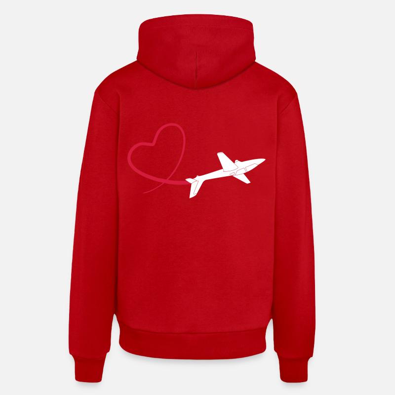 sailplane fox glider - Sweat à capuche bio décontracté fabriqué en UE - rouge