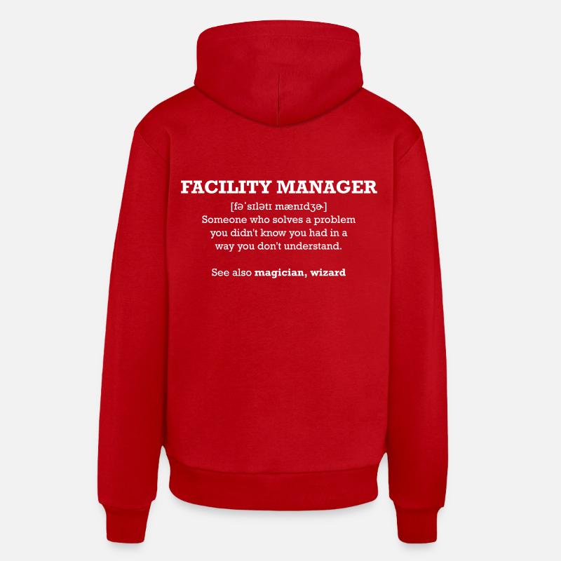 Facility Manager - wizard - Sweat à capuche bio décontracté fabriqué en UE - rouge
