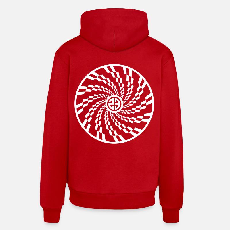 017 23 - Sweat à capuche bio décontracté fabriqué en UE - rouge