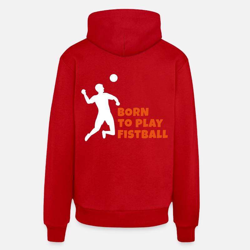 Fistball - Sweat à capuche bio décontracté fabriqué en UE - rouge