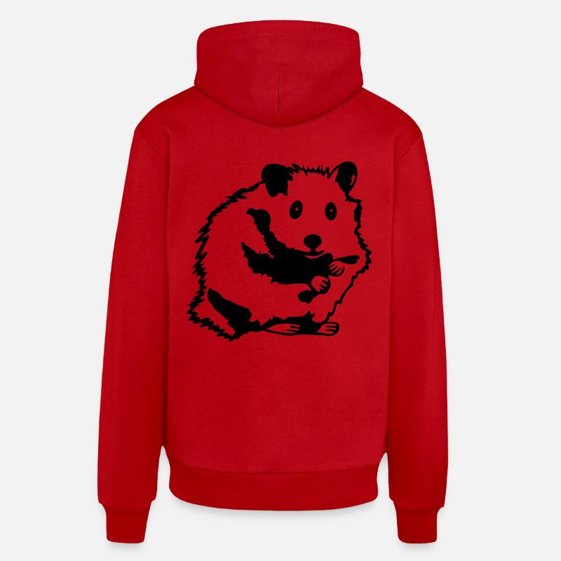 sitting Hamster Organic Relaxed Hoodie Made in EU