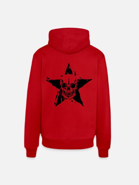 Todesstern Todes Kopf etoile2 - Organic Relaxed Hoodie Made in EU - Rot