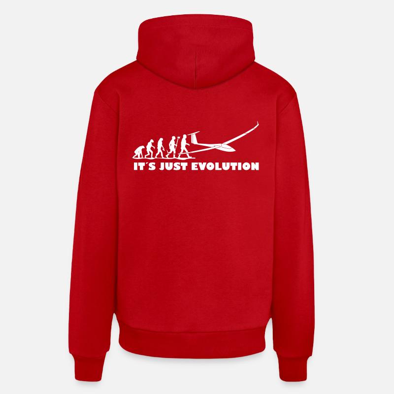 evolution gliding glider pilot - Organic Relaxed Hoodie Made in EU - red