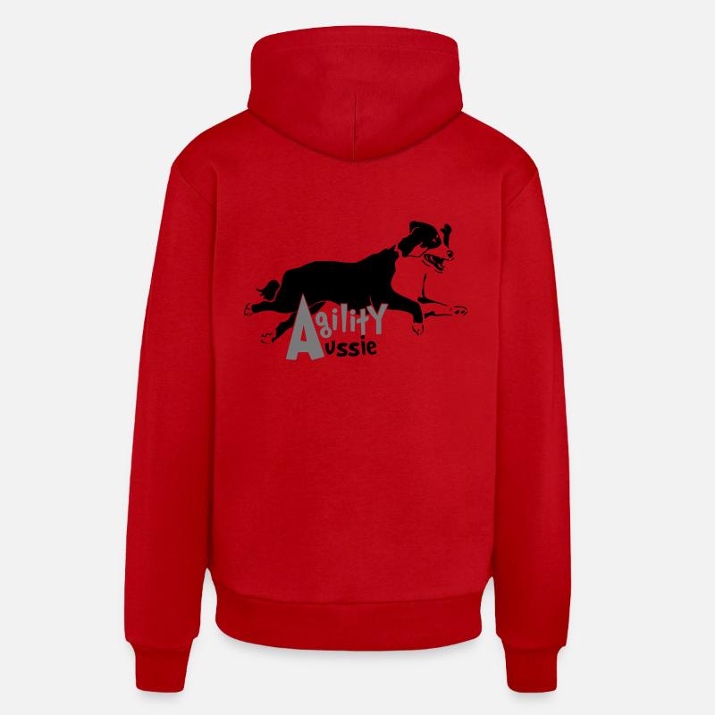 Agility Aussie - Organic Relaxed Hoodie Made in EU - Rot