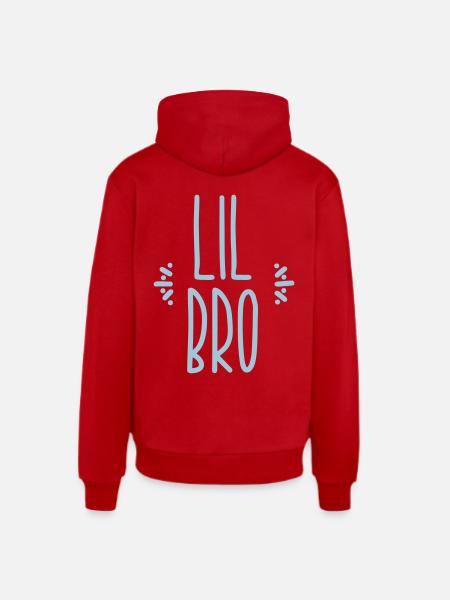 lil bro - Organic Relaxed Hoodie Made in EU - red